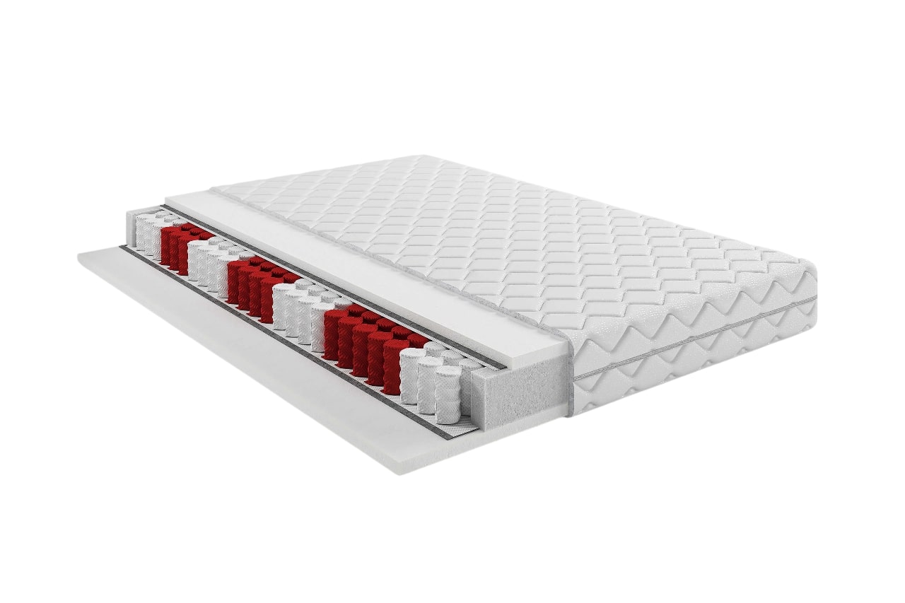 Materac medyczny sprężynowy kieszeniowy Sleep Comforteo przekrój materaca.