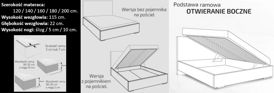 Łoże Benito ramowe